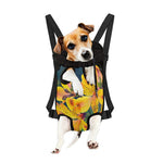 Yellow Alstroemeria Print Pet Carrier Backpack