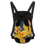 Yellow Alstroemeria Print Pet Carrier Backpack