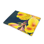 Yellow Alstroemeria Print Pet Cooling Mat Cover