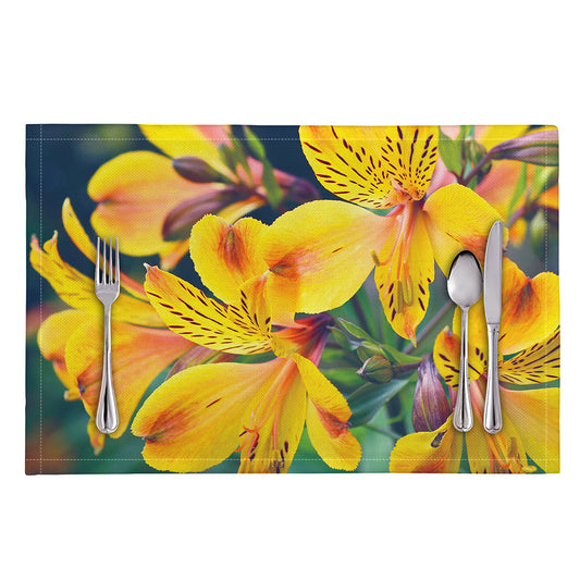 Yellow Alstroemeria Print Placemat