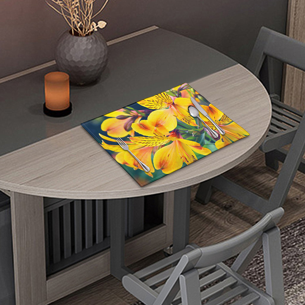 Yellow Alstroemeria Print Placemat
