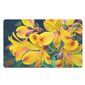 Yellow Alstroemeria Print Polyester Doormat