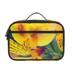 Yellow Alstroemeria Print Portable Lunch Bag