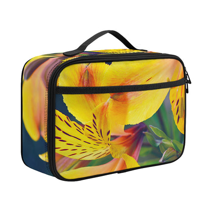 Yellow Alstroemeria Print Portable Lunch Bag