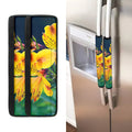 Yellow Alstroemeria Print Refrigerator Handle Covers