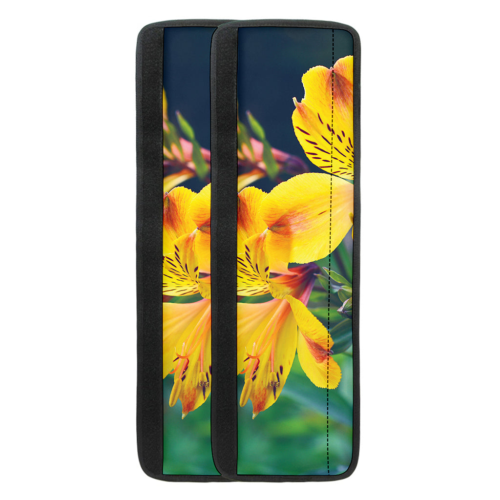 Yellow Alstroemeria Print Refrigerator Handle Covers