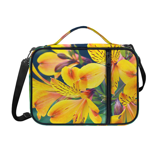 Yellow Alstroemeria Print Shoulder Strap Bible Bag
