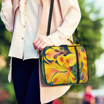 Yellow Alstroemeria Print Shoulder Strap Bible Bag