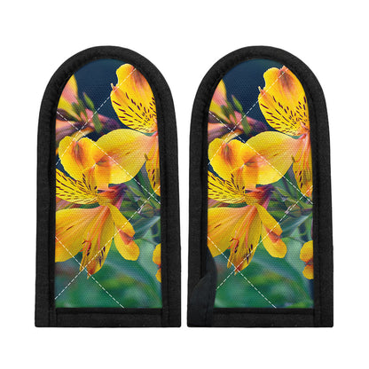 Yellow Alstroemeria Print Skillet Handle Cover