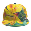 Yellow Alstroemeria Print Snapback Cap