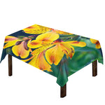 Yellow Alstroemeria Print Tablecloth