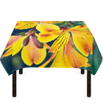 Yellow Alstroemeria Print Tablecloth