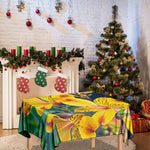 Yellow Alstroemeria Print Tablecloth