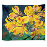 Yellow Alstroemeria Print Tapestry