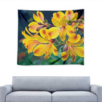 Yellow Alstroemeria Print Tapestry
