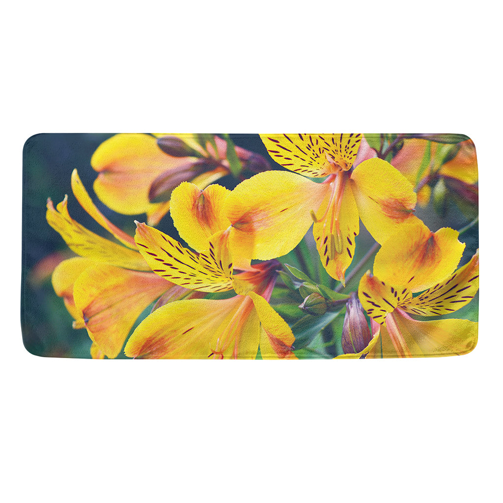 Yellow Alstroemeria Print Towel