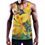 Yellow Alstroemeria Print Training Tank Top