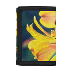 Yellow Alstroemeria Print Trifold Wallet