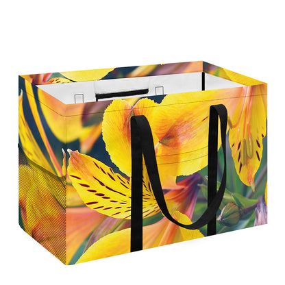 Yellow Alstroemeria Print Utility Tote Bag