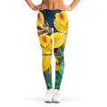 Yellow Alstroemeria Print Women's Leggings