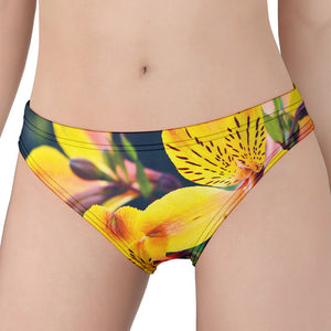 Yellow Alstroemeria Print Women's Panties