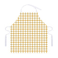 Yellow And Beige Tattersall Print Adjustable Apron