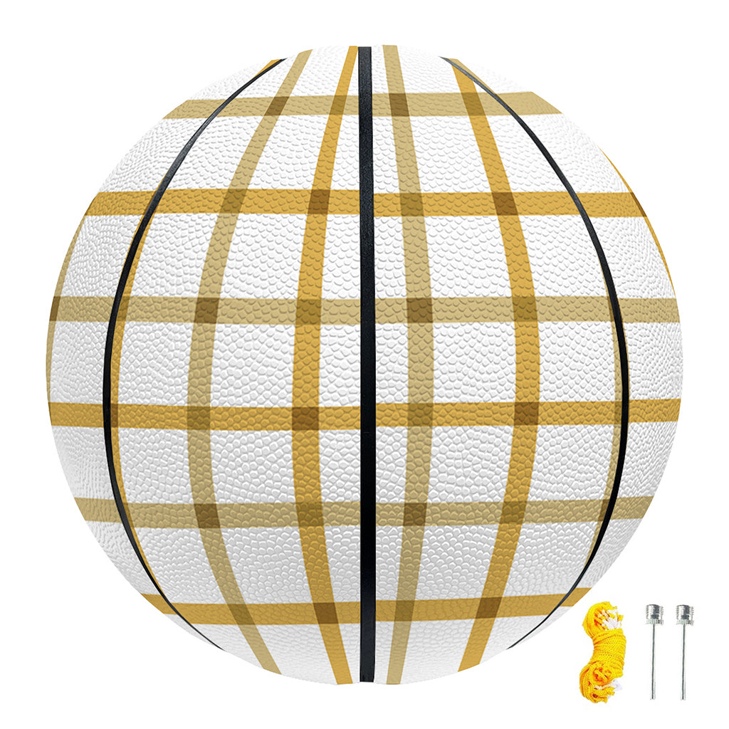 Yellow And Beige Tattersall Print Basketball
