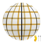 Yellow And Beige Tattersall Print Basketball
