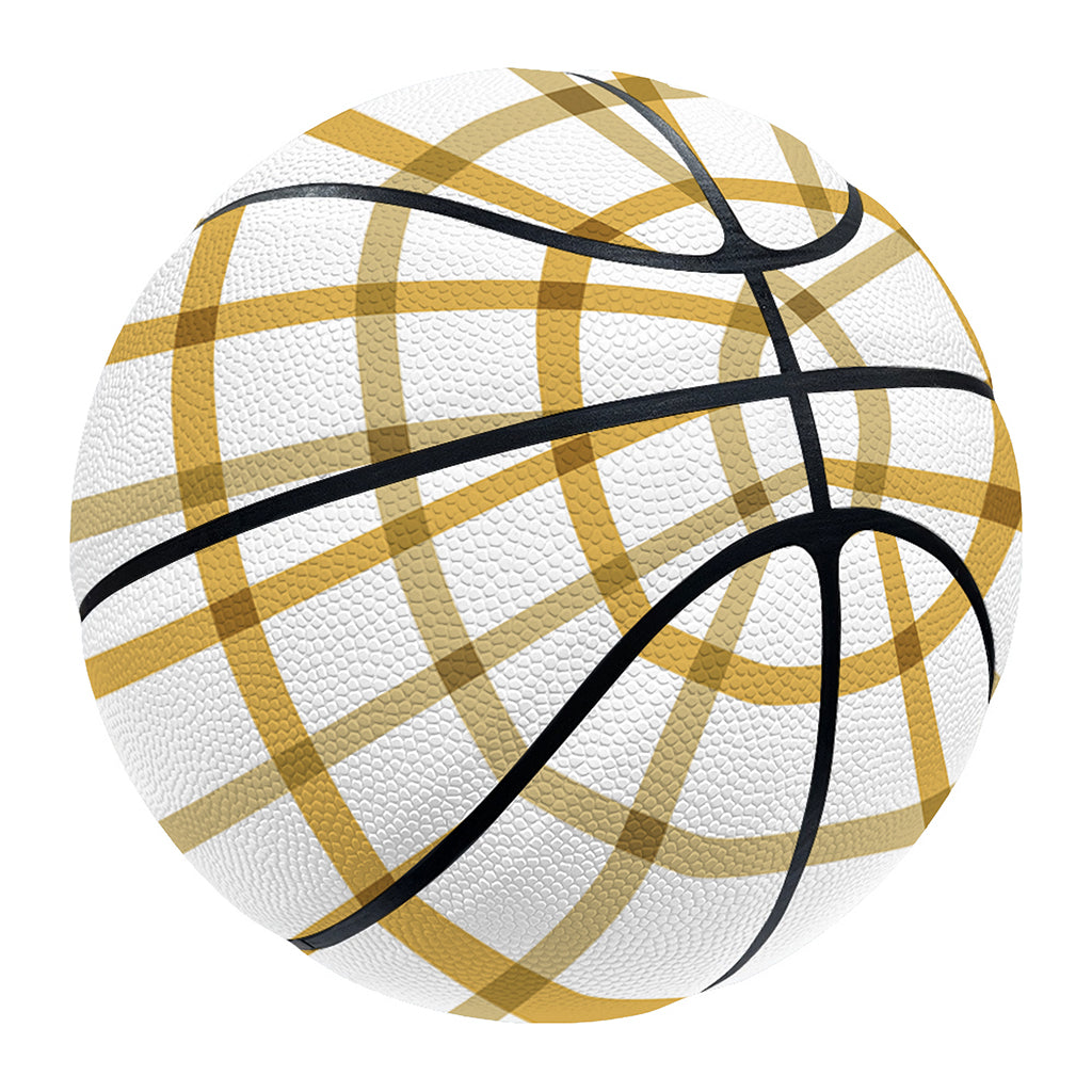 Yellow And Beige Tattersall Print Basketball