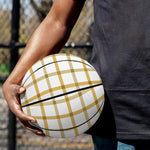 Yellow And Beige Tattersall Print Basketball