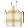 Yellow And Beige Tattersall Print Bib Apron With Pocket