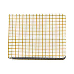 Yellow And Beige Tattersall Print Bifold Wallet