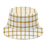 Yellow And Beige Tattersall Print Bucket Hat