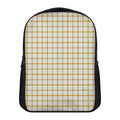 Yellow And Beige Tattersall Print Casual Backpack