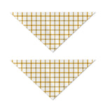 Yellow And Beige Tattersall Print Dog Bandana