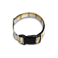 Yellow And Beige Tattersall Print Dog Collar