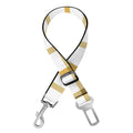 Yellow And Beige Tattersall Print Dog Seat Belt