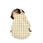 Yellow And Beige Tattersall Print Dog Zip Up Jacket