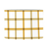 Yellow And Beige Tattersall Print Drum Lamp Shade