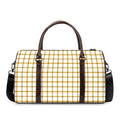 Yellow And Beige Tattersall Print Duffel Bag