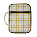 Yellow And Beige Tattersall Print Front Pocket Bible Bag