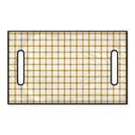 Yellow And Beige Tattersall Print Golf Cart Seat Cover