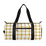 Yellow And Beige Tattersall Print Gym Bag
