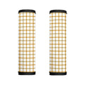 Yellow And Beige Tattersall Print Handle Covers