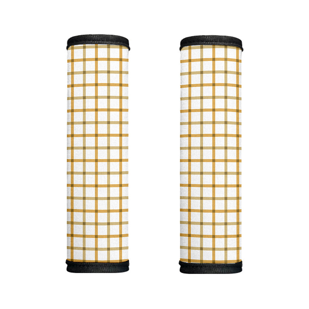 Yellow And Beige Tattersall Print Handle Covers