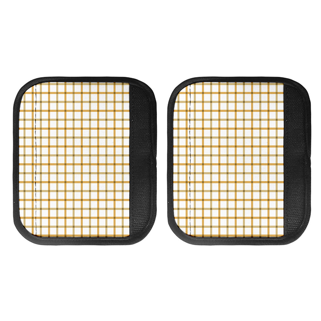 Yellow And Beige Tattersall Print Handle Covers