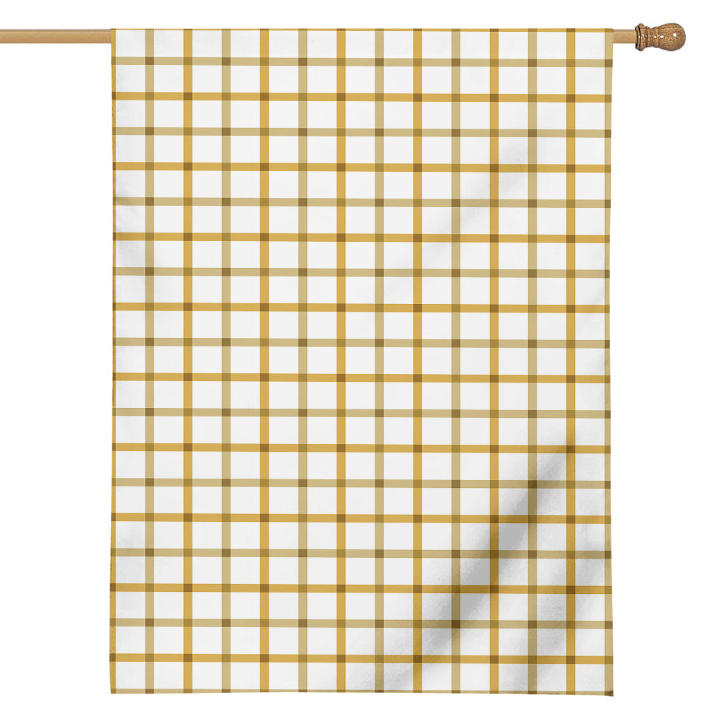 Yellow And Beige Tattersall Print House Flag