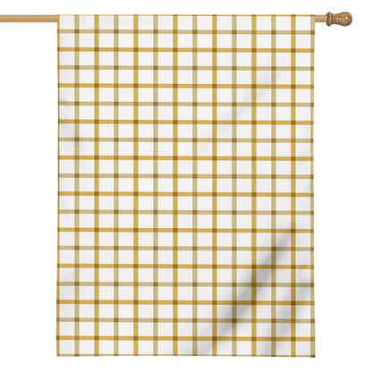 Yellow And Beige Tattersall Print House Flag