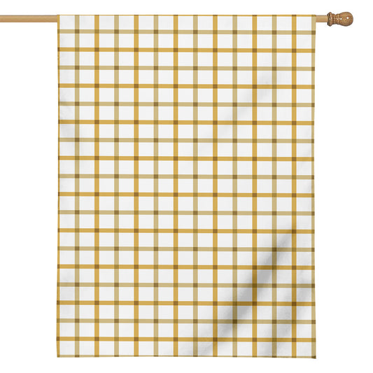 Yellow And Beige Tattersall Print House Flag