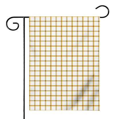Yellow And Beige Tattersall Print House Flag